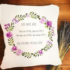 Friendship Floral Wreath Cushion 